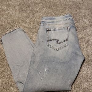 Silver Jeans light wash ankle jean